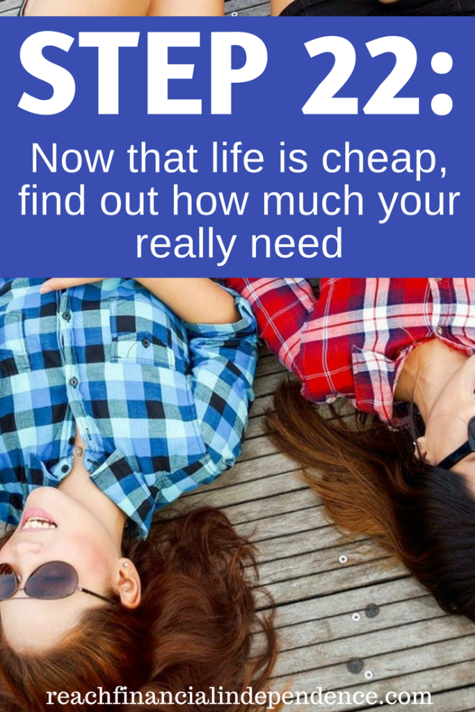 Step 22 Now that life is cheap, find out how much your really need