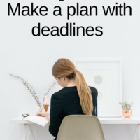 Step 27 Make a plan with deadlines