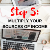 Step 5: Multiply your sources of income. So it's time to find additional sources of income, and as many as possible. Imagine you need those $1,000 a month to be financially independent. And your blog is generating $50 per month. #financialindependence #financialindependenceretireearly #financialindependenceretireearlylife #sidehustleideas #sidehustle #sidehustletips #sidehustlepassiveincome #Makemoneyhome
