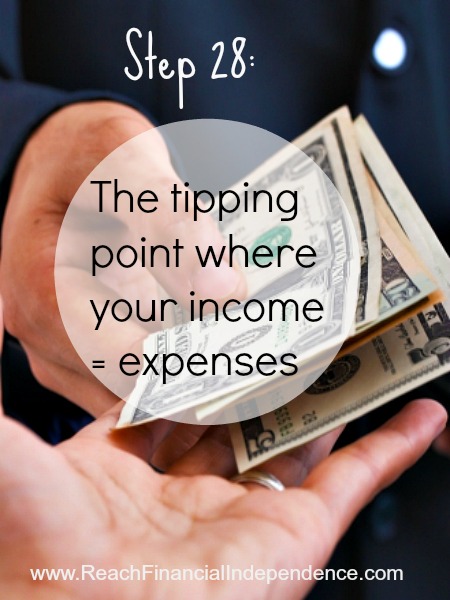 Step 28: The tipping point where your income = expenses