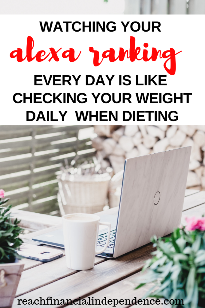 Watching your Alexa ranking every day is like checking your weight daily when dieting #blogging #blog  #alexarank 