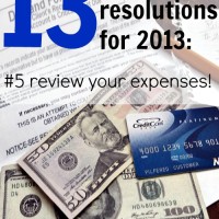 13 money resolutions for 2013: #5 review your expenses!