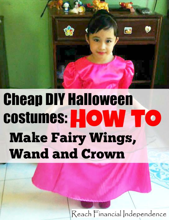 Cheap DIY Halloween costumes: How to Make Fairy Wings, Wand and Crown